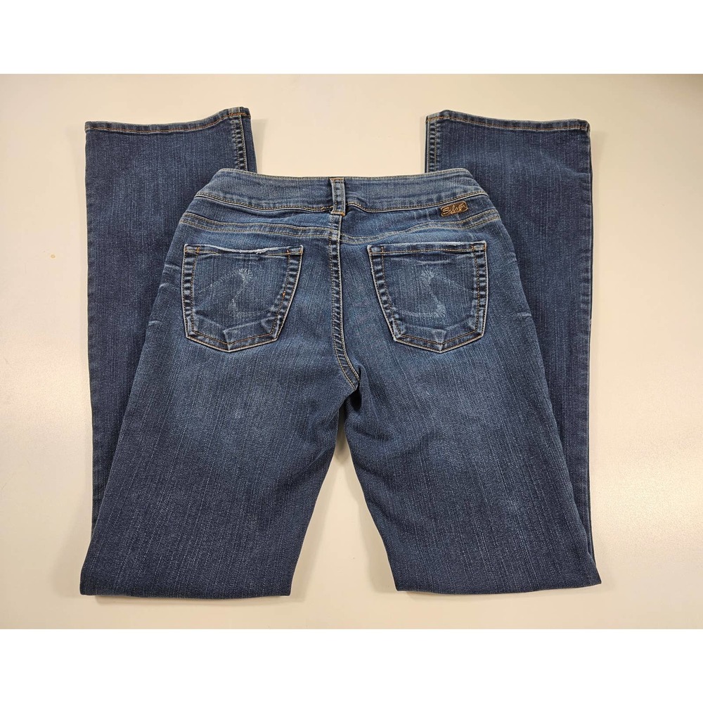Silver suki jeans size 27x34 tag boot cut medium wash EUC